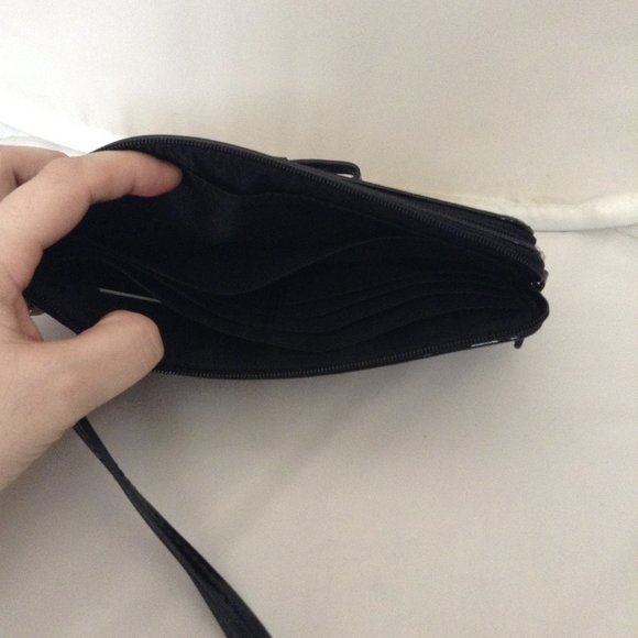 COACH Poppy Sig Metallic Double Zip Wallet Drk Gry - Picture 2 of 3